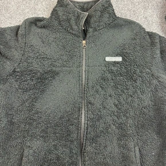 COLUMBIA Women’s Black Sherpa Fleece Full Zip Jacket size: Medium - Picture 3 of 8